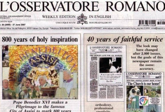 2,000 issues of L’Osservatore Romano – 40 years of unfaithful service, heresy and apostasy