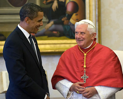 Anti Pope Benedict XVI meets with Obama