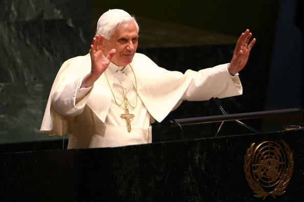 Anti Pope Benedict XVI visit to the United Nations