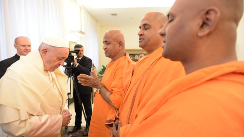 Anti-Pope Francis praying with Buddhists - May 16, 2018