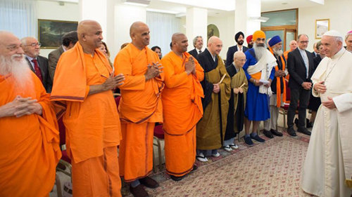 Anti-Pope Francis during meeting with a delegation of Buddhists, Hindus, Jains and Sikhs - May 16, 2018