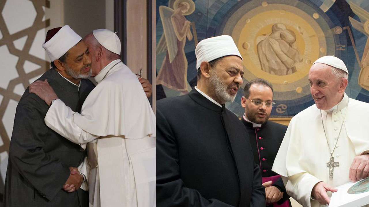 Anti-Pope Francis with Imam of Al-Azhar