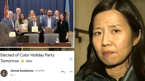 Boston "Mayor" Michelle Wu Defends "electeds Of Color" Holiday Party ...