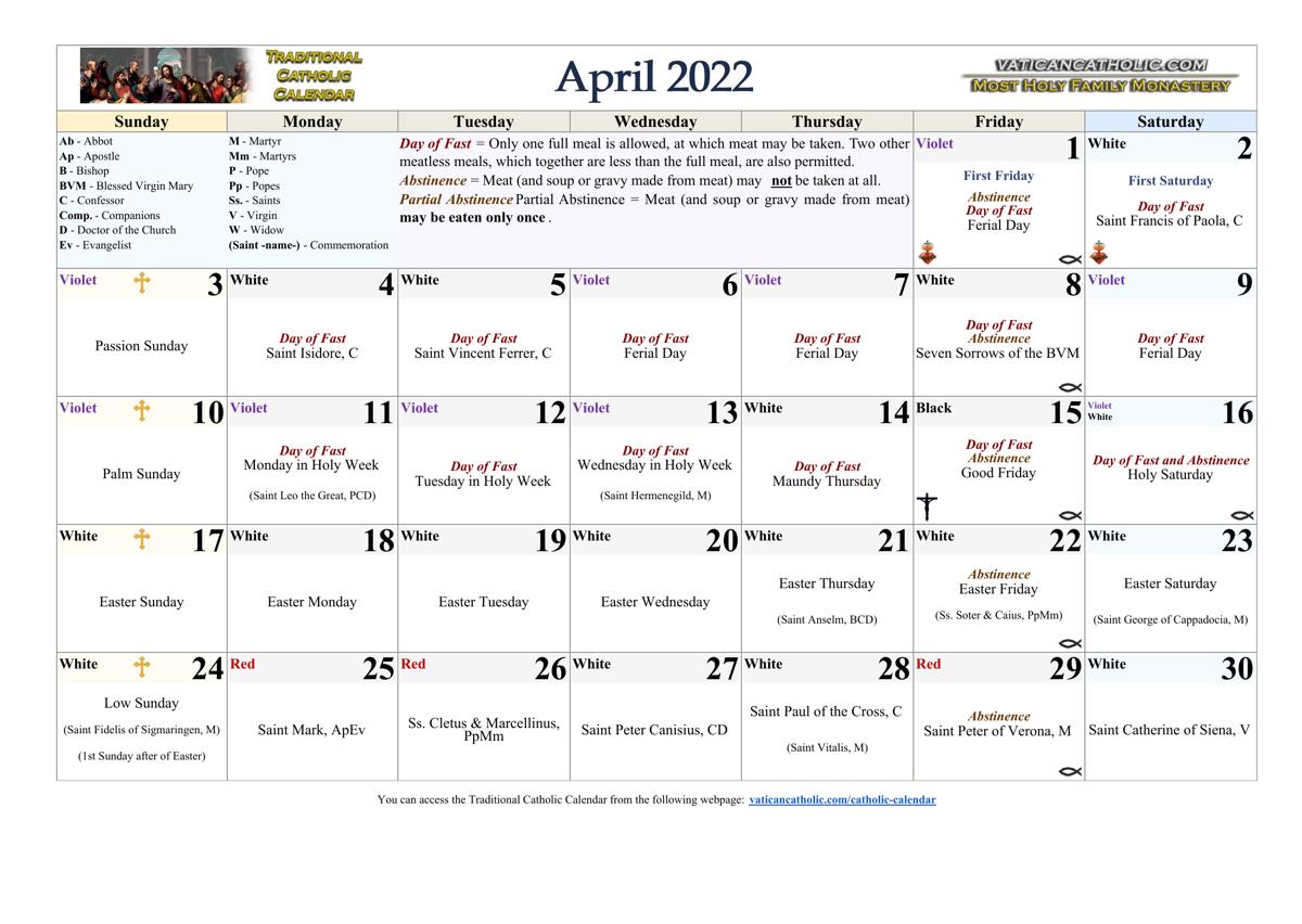 Month of April 2022