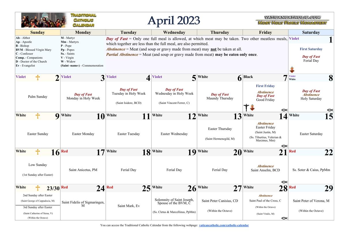 Month of April 2023