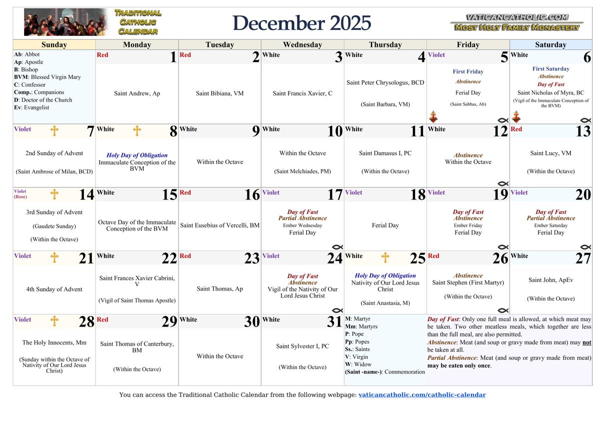 Month of December 2025