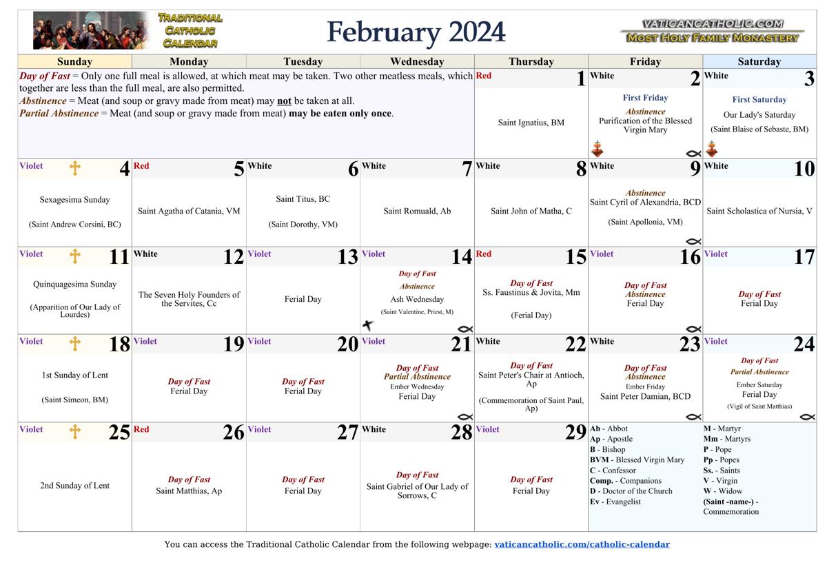 Month of February 2024