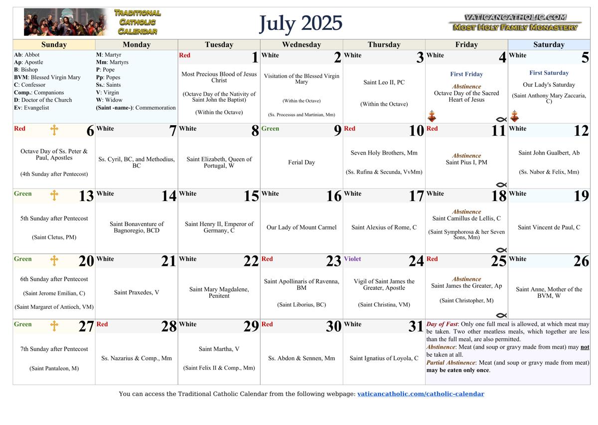 Month of July 2025