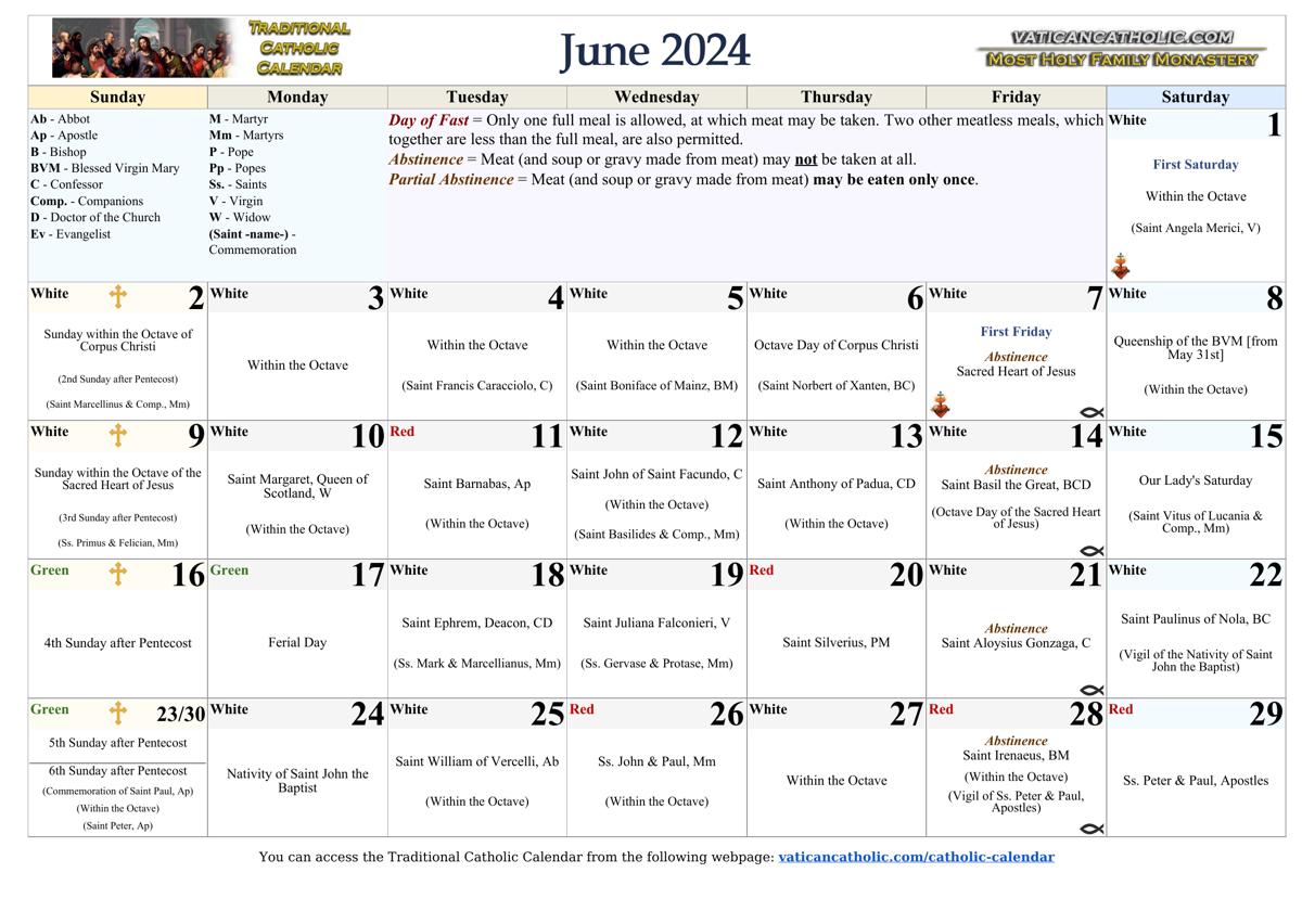 Month of June 2024