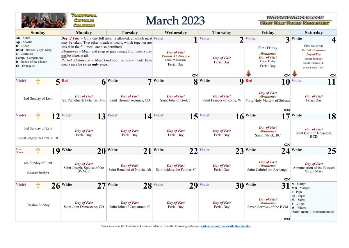Month of March 2023
