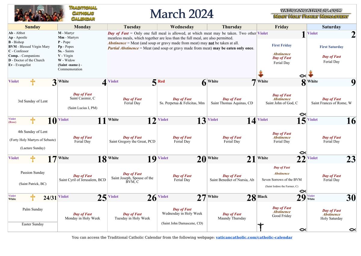 Month of March 2024