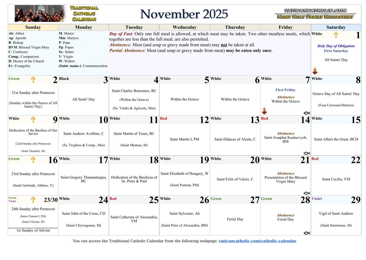 Month of November 2025