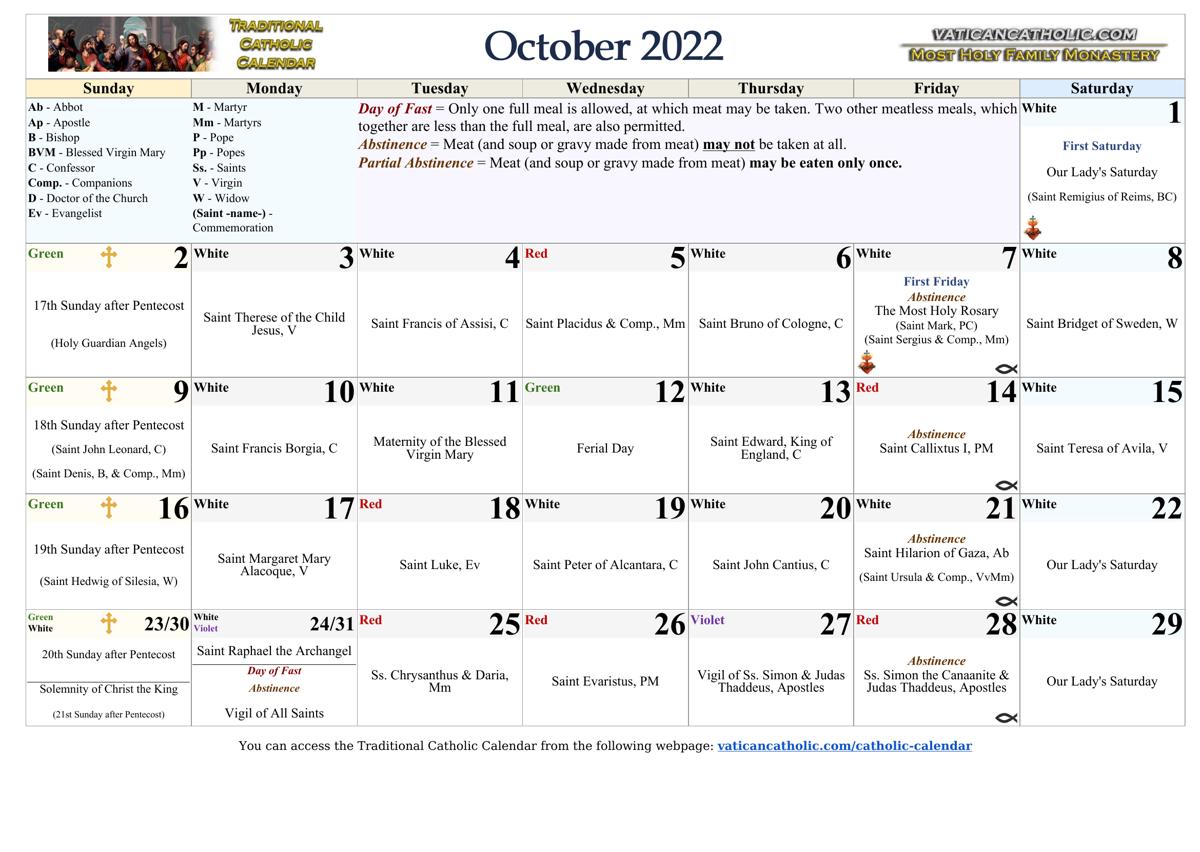 Month of October 2022