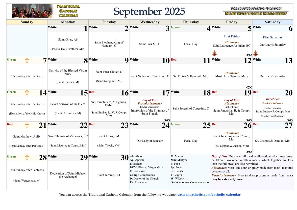 Month of September 2025