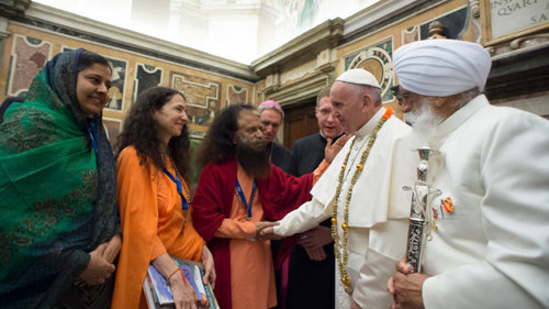 Antipope Francis with false religions