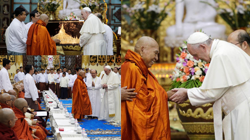 Anti-Pope Francis in a Buddhist temple