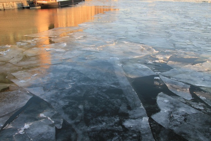 Frozen Water Ice River