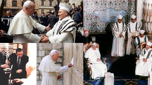 John Paul II Jewish Synagogue, Menorah and Jerusalem