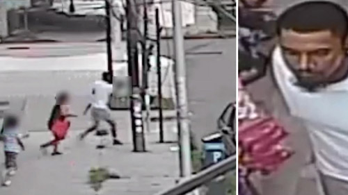 Man caught snatching child off the street in New York City - video