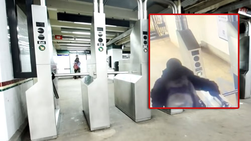 Man Breaks Neck Jumping Turnstile Full Video Man dies after breaking his neck jumping a subway turnstile - 1 minute