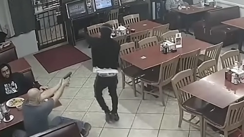 Stunning Surveillance Video Shows Customer Shoot, Kill Armed Robber - Video